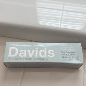 Davids Premium Natural Toothpaste. Brand new
